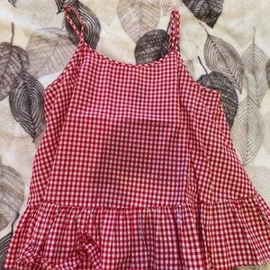 Red Gingham Blouse/Tank